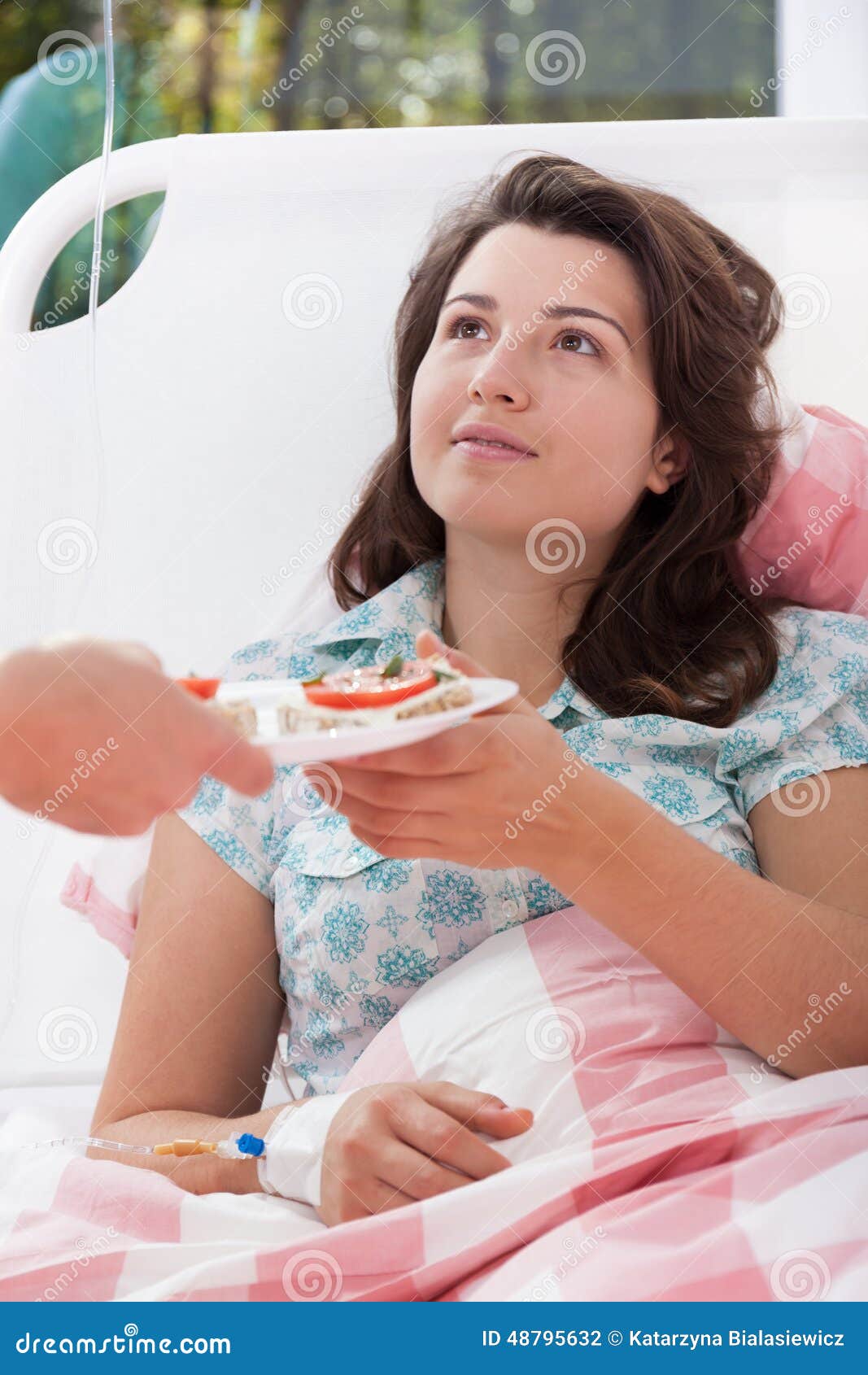 Breakfast in hospital stock photo. Image of pillow, medical 48795632