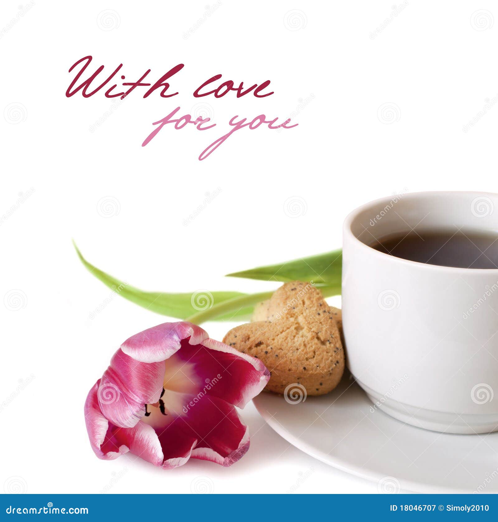 Breakfast with love stock image. Image of beautiful, pink 18046707