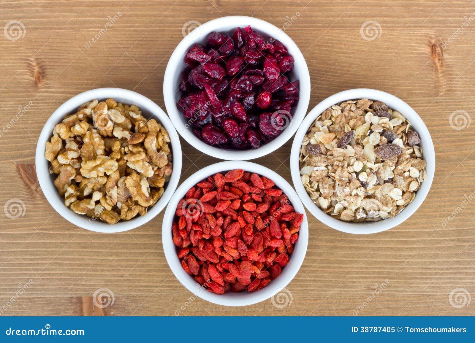 Breakfast Muesli, Goji Berries, Walnuts, Berries Stock Image Image of