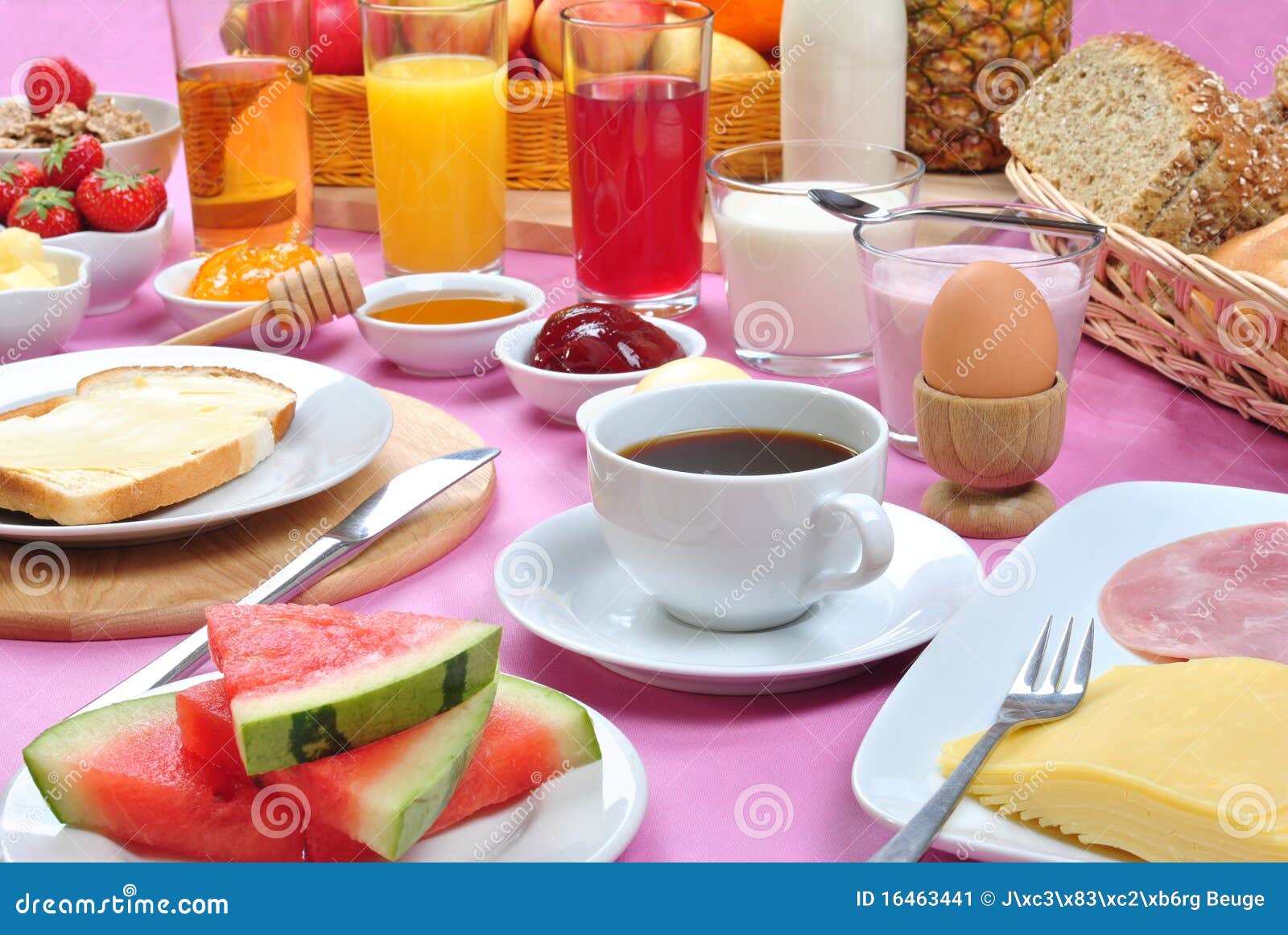 Breakfast with Organic Juice and Jam Stock Image Image of pineapple