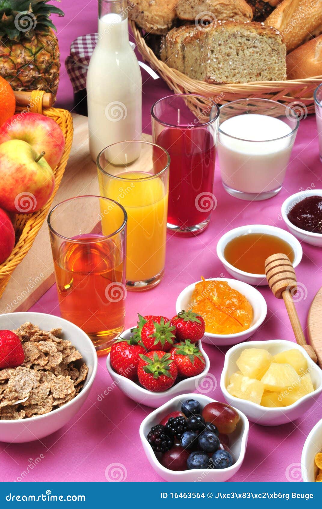 Breakfast with Organic Juice and Jam Stock Photo Image of breakfast