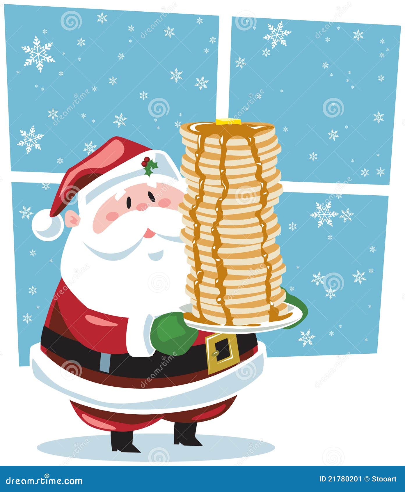 clipart santa eating pancakes - photo #3