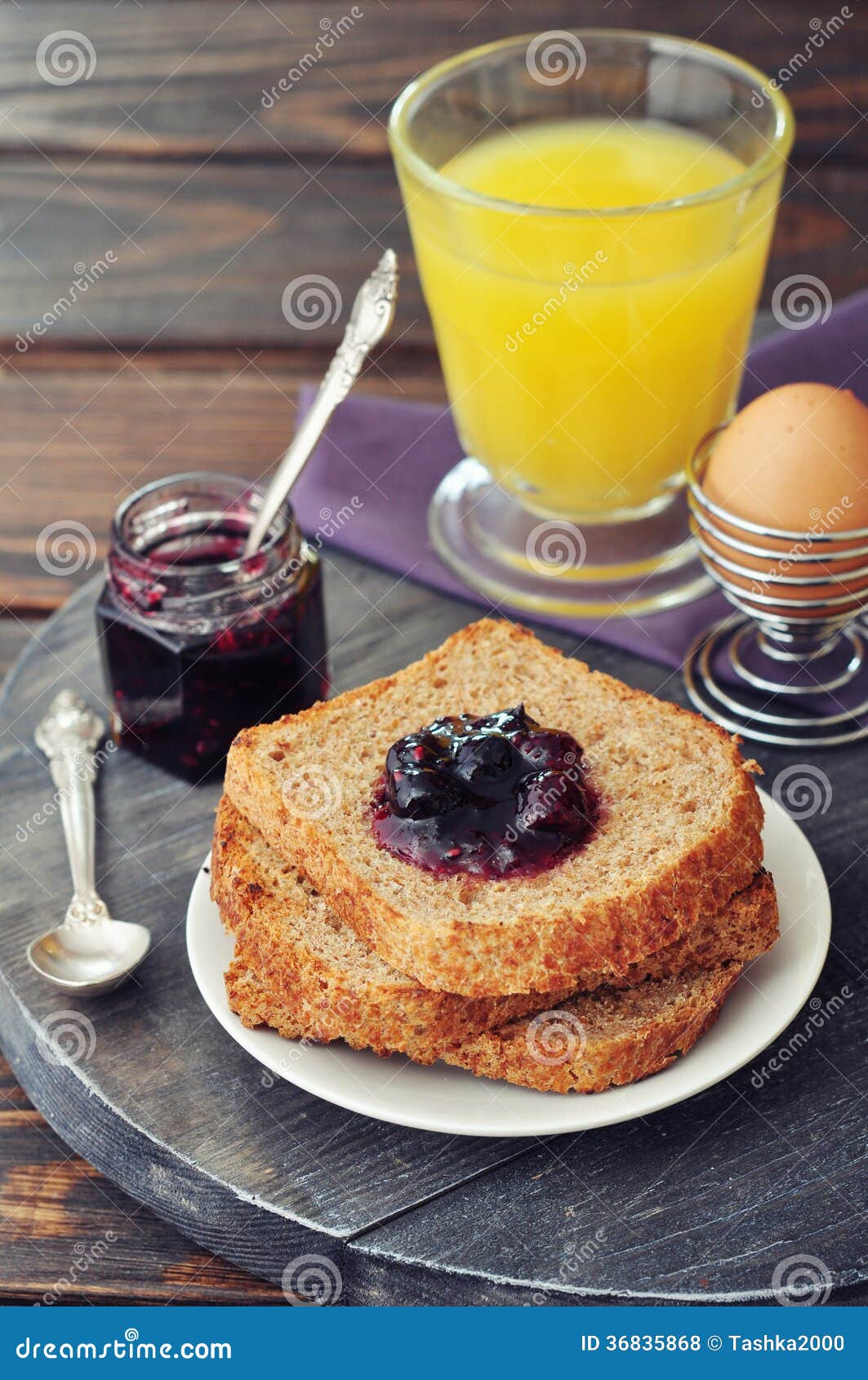 Breakfast with toast stock photo. Image of brown, bake 36835868