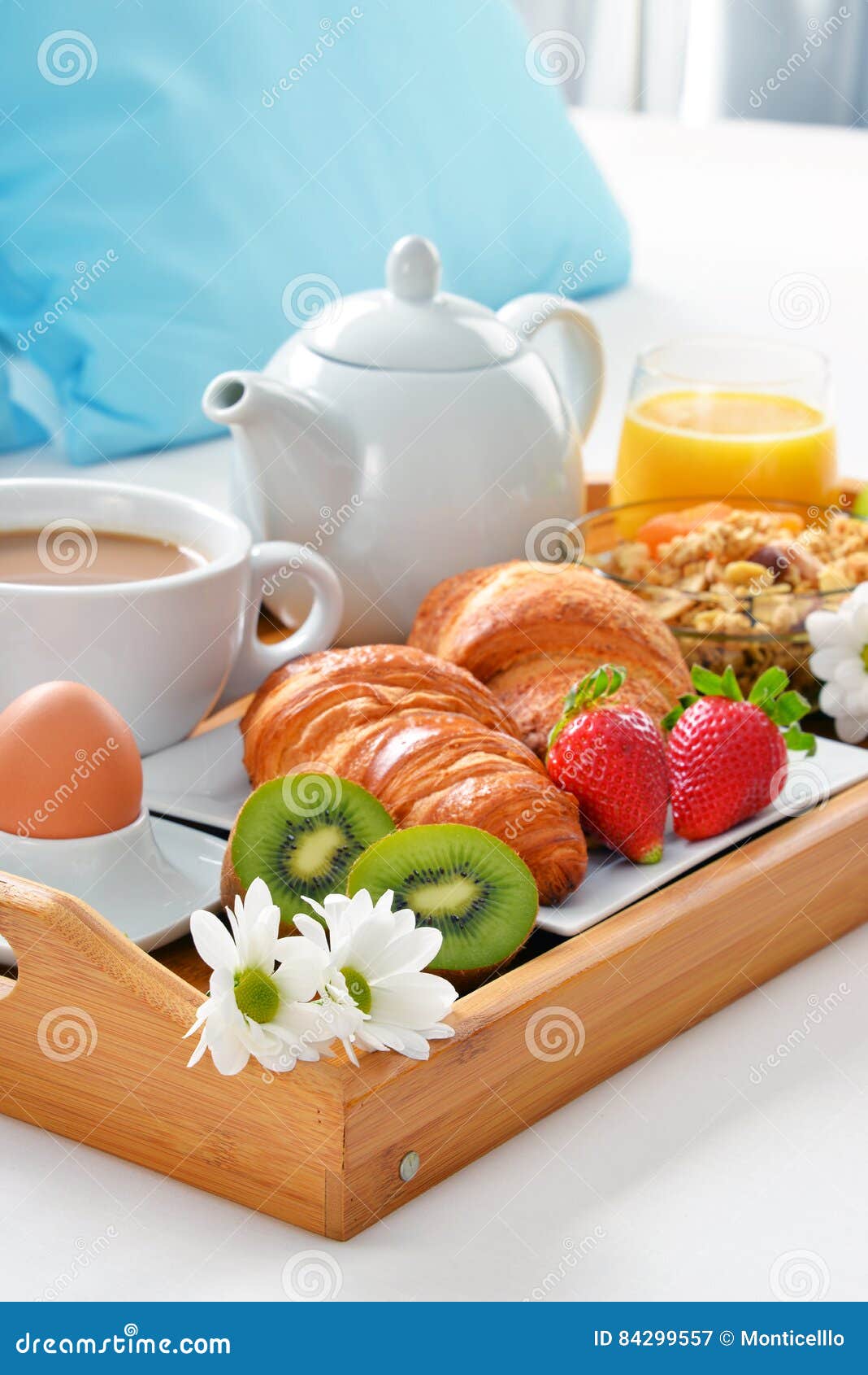 Breakfast Tray in Bed in Hotel Room Stock Image Image of food, couple