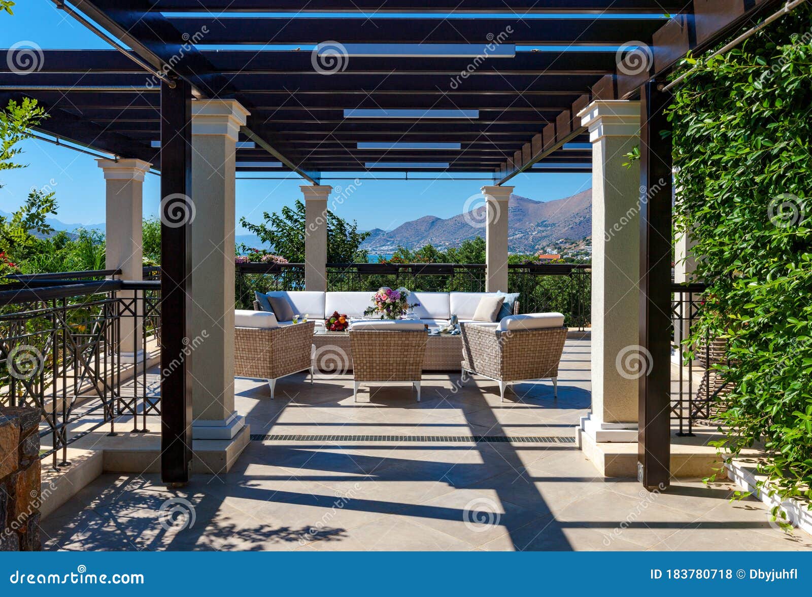 Breakfast on the Veranda of a Luxury Home Stock Photo Image of dinner
