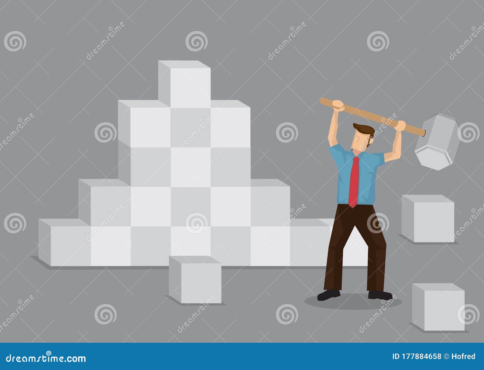 Breaking Down Stumbling Block Vector Cartoon Illustration Stock Vector Illustration Of Breakdown Conceptual Breaking Down Stumbling Block Vector Cartoon Illustration Stock Vector Illustration Of Breakdown Conceptual
