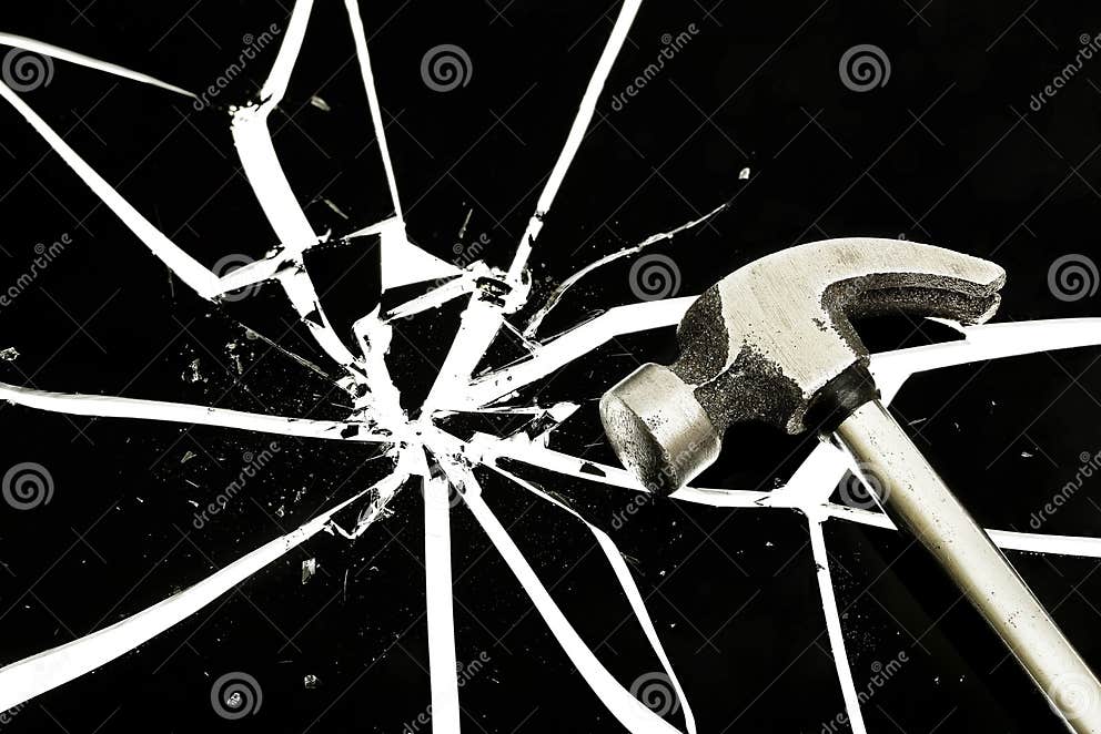 Breaking a glass stock image. Image of fragile, pieces 45455199