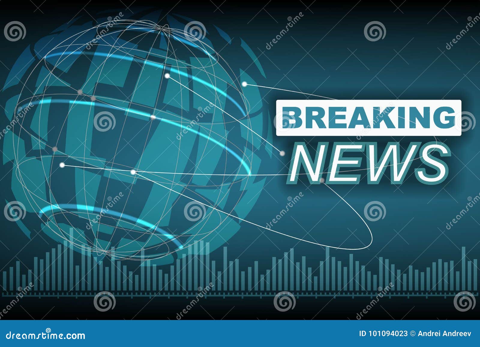 Breaking News Background with Planet Stock Vector - Illustration of blue,  graphic: 101094023