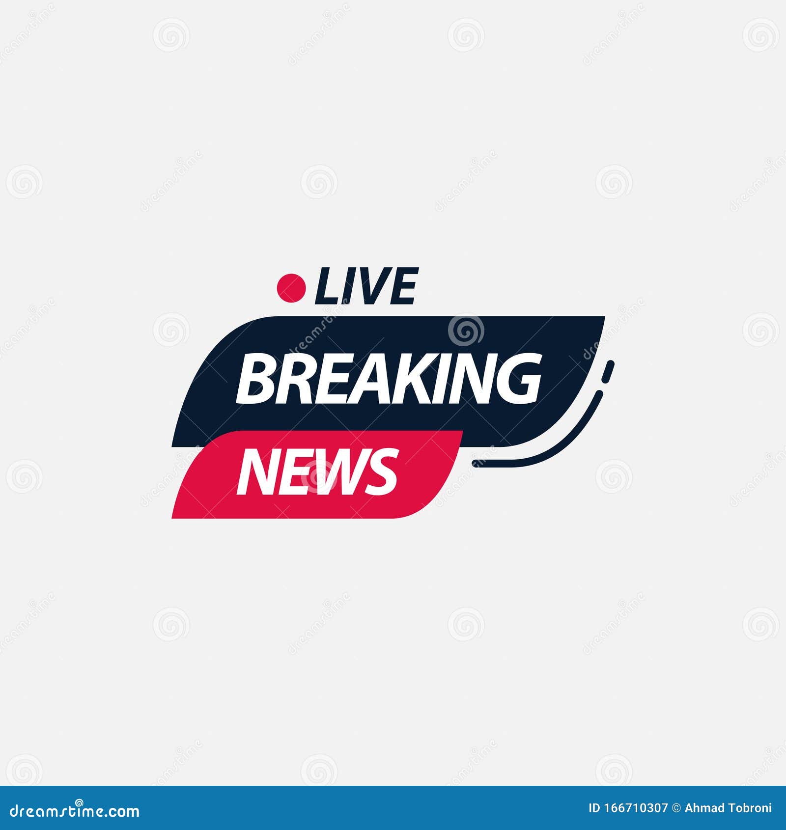 Breaking News Live TV Label Logo Vector Template Design ...