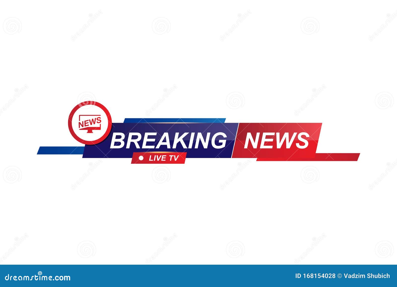 Breaking News Template Title For Screen Tv Channel On White Background Flat Vector Illustration Eps10 Stock Illustration Illustration Of Design Flat