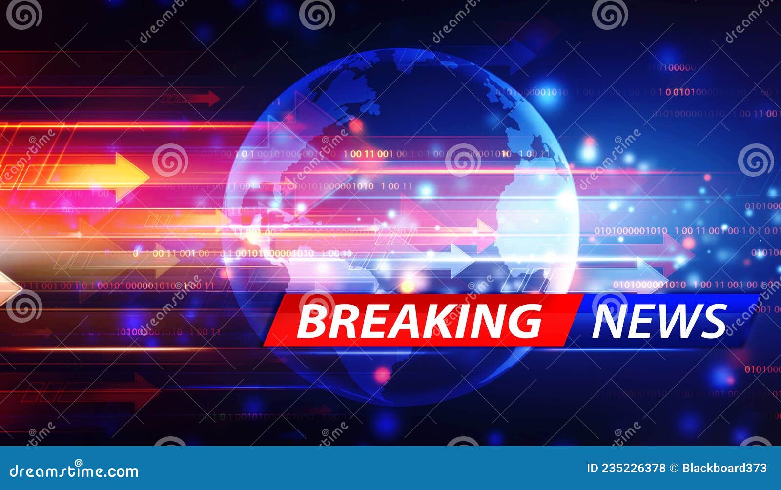 Breaking News Template Title with Shadow on Holographic Globe on World Map  Background for Screen TV, Technology Background Stock Illustration -  Illustration of graphic, banner: 235226378