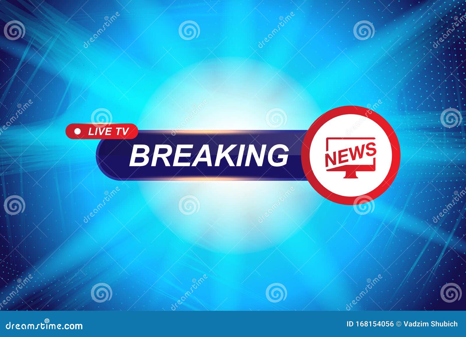 Breaking News Template Title With Technology Background For Screen Tv Channel Flat Vector Illustration Eps10 Stock Illustration Illustration Of Backdrop Background