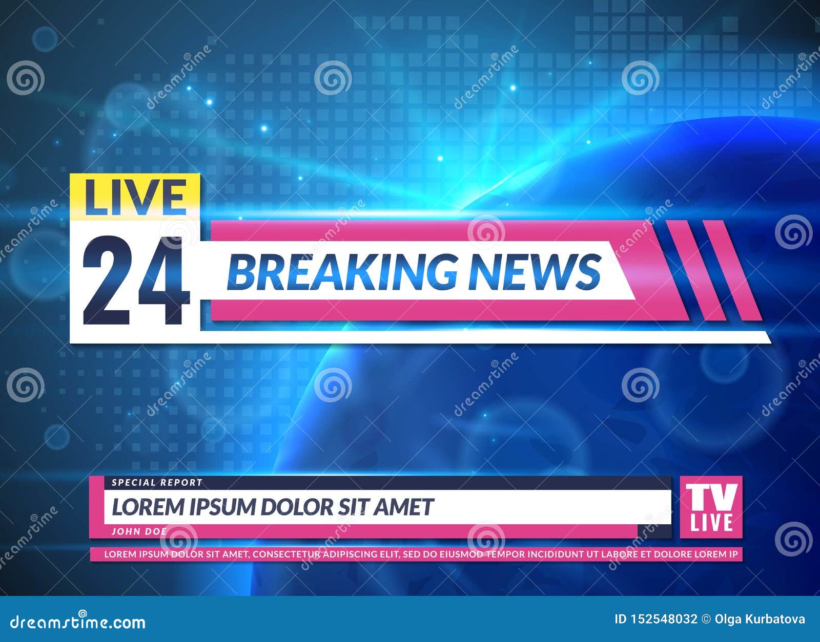 Breaking News Tv Reporting Screen Banner Template Design Breaking Television News Online Broadcast Vector Background Stock Vector Illustration Of Home Design