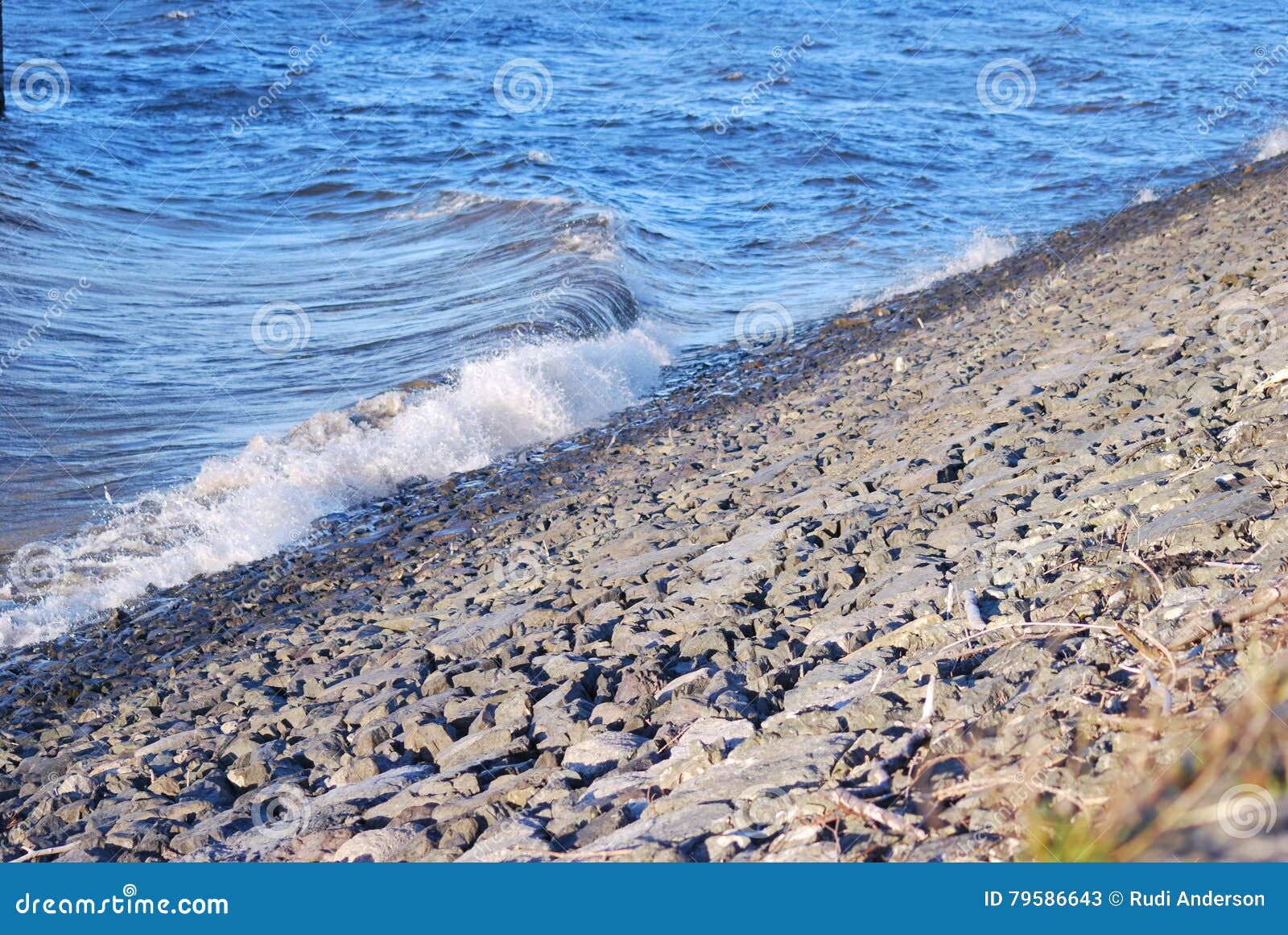 Breaking Water In Roundwood Lakes County Wicklow Ireland Stock