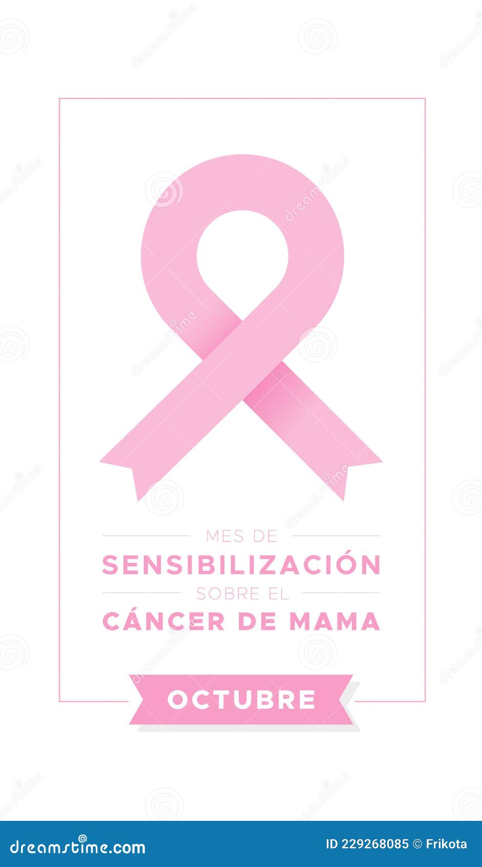 breast cancer awareness month in spanish. october. mes de sensibilizacion sobre el cancer de mama. octubre.  ,