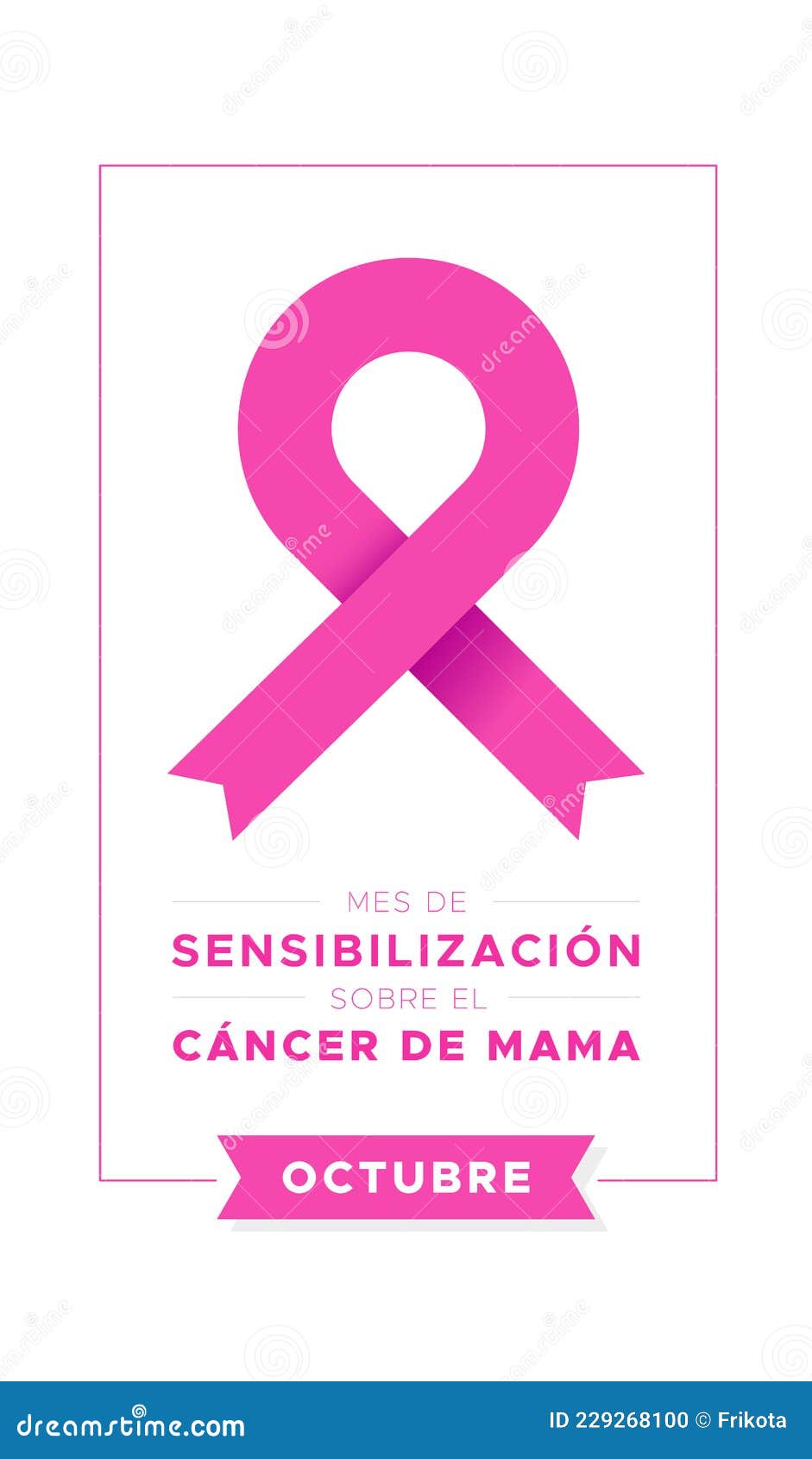 breast cancer awareness month in spanish. october. mes de sensibilizacion sobre el cancer de mama. octubre.  ,