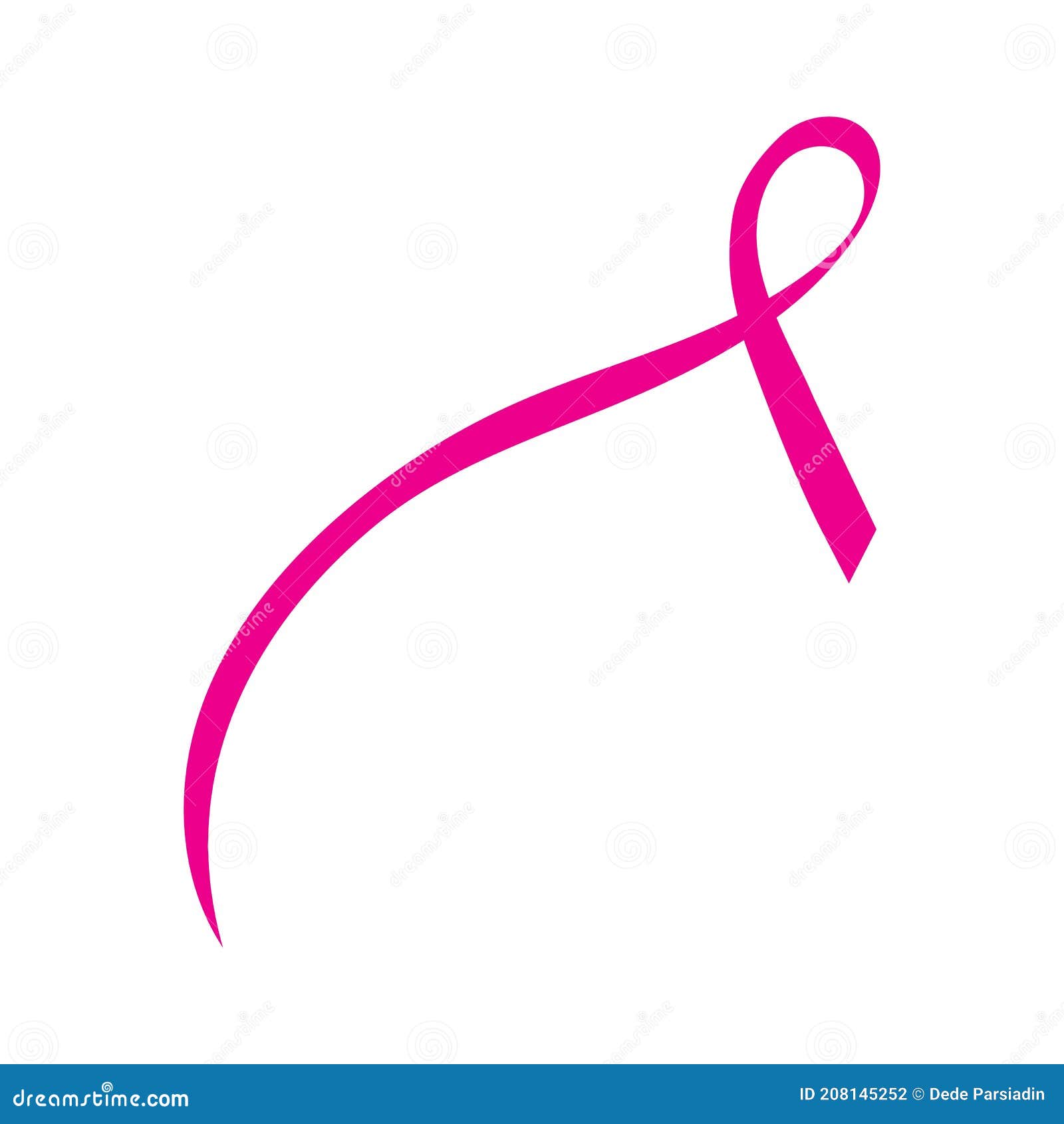 Breast Cancer Awareness Ribbon Vector Illustration Stock Vector ...