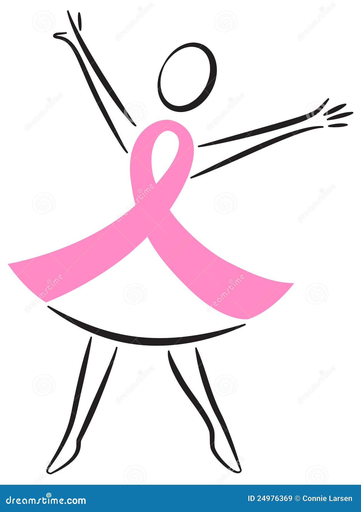 breast cancer pink ribbon woman/eps