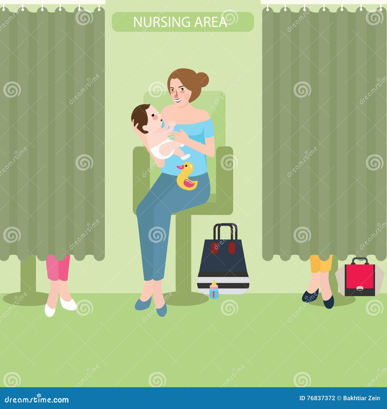Breast Feeding Lactation Room Facility Public Area Nursing Baby Stock