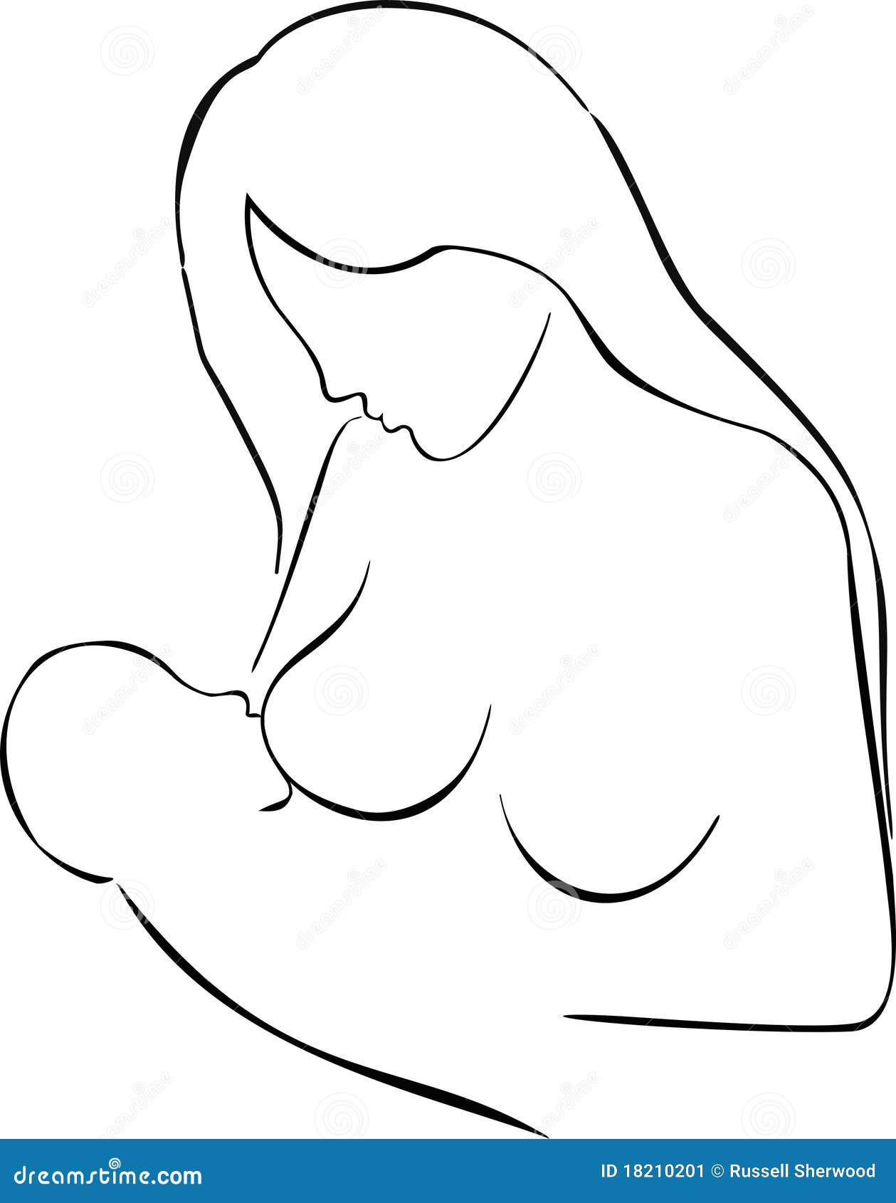 Breastfeeding Line Art stock illustration. Illustration of feeding