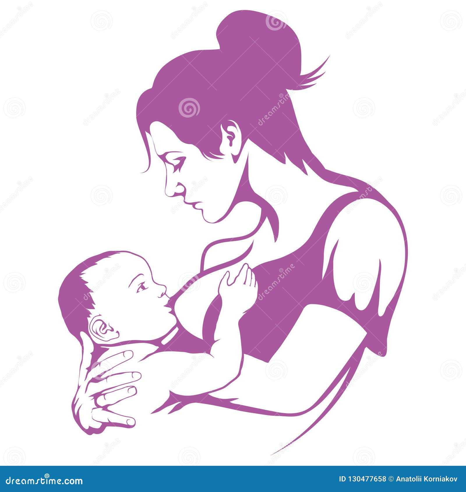 Premium Vector | Mother breastfeeding baby.mother and baby. vector  illustration.