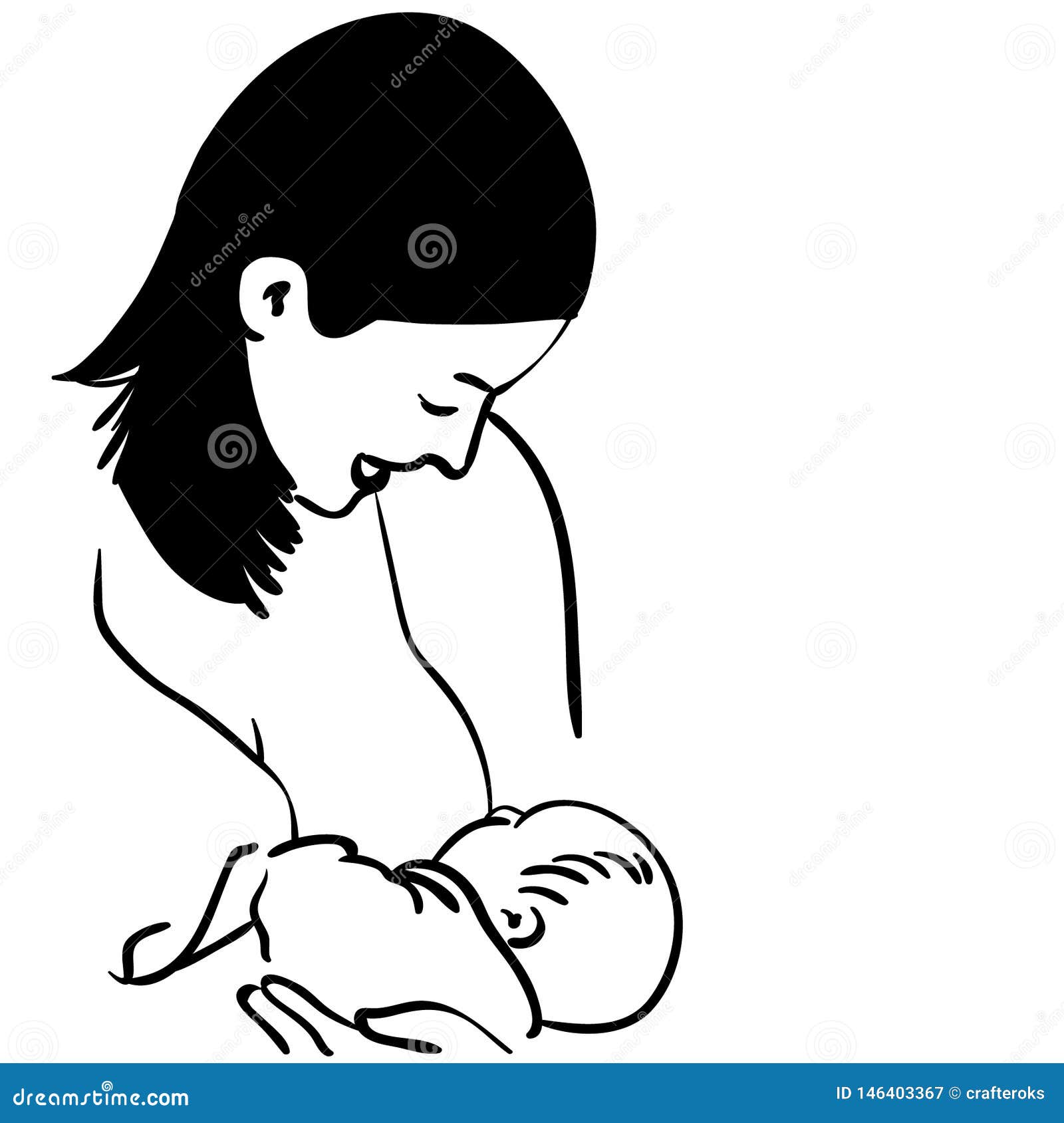 Download Breastfeeding Mother Vector Illustration By Crafteroks ...