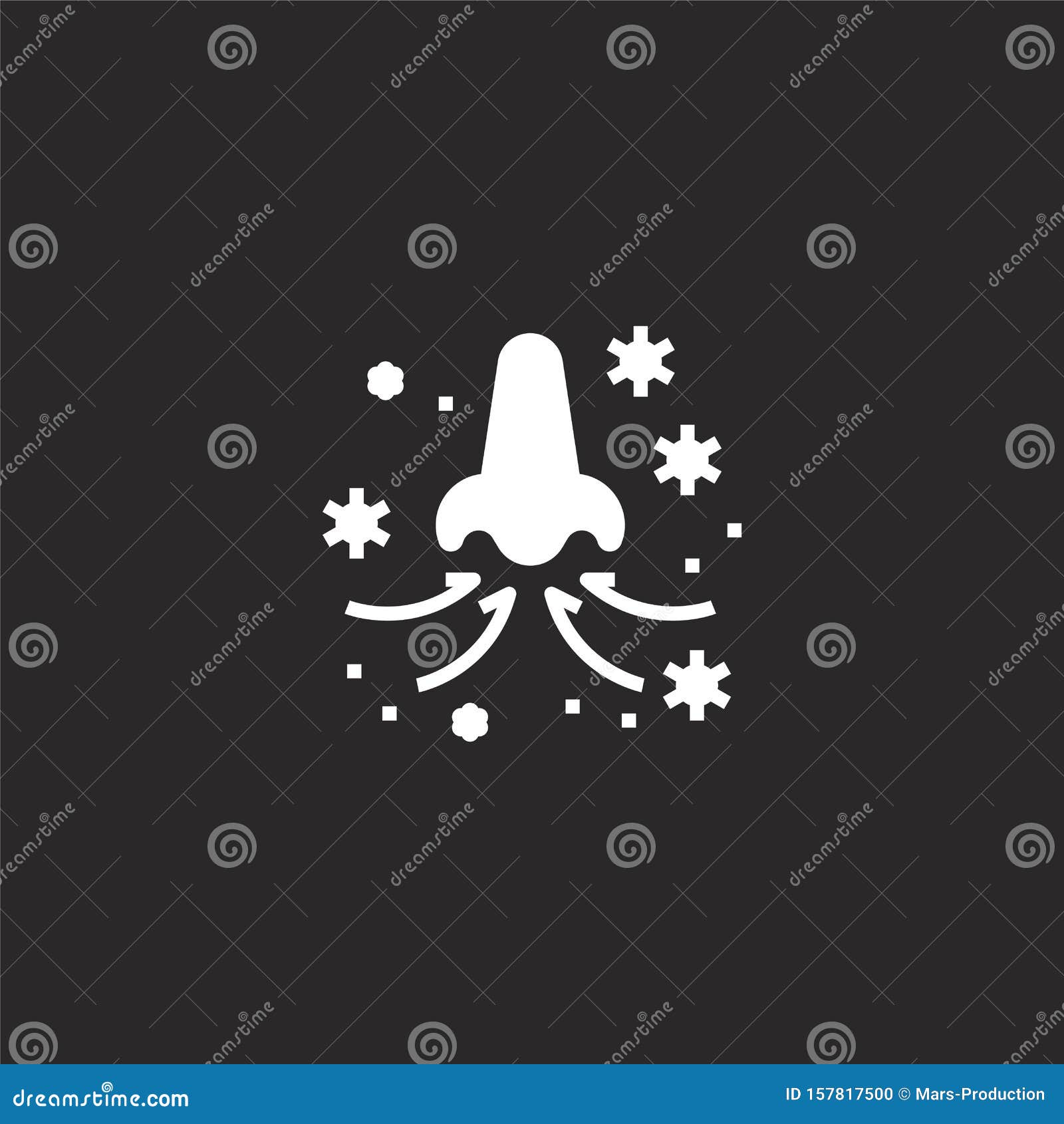 breath icon. filled breath icon for website  and mobile, app development. breath icon from filled air pollution collection