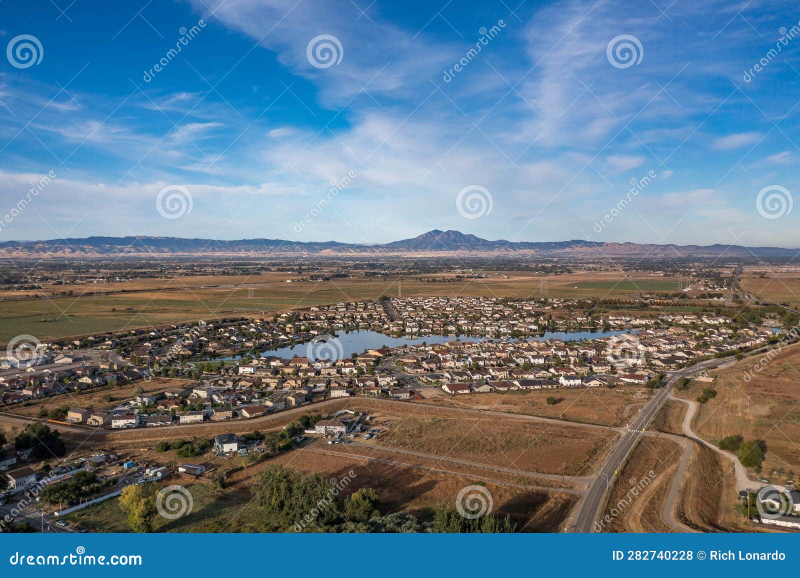 breathtaking drone imagery captures the idyllic summer lake community in oakley, california