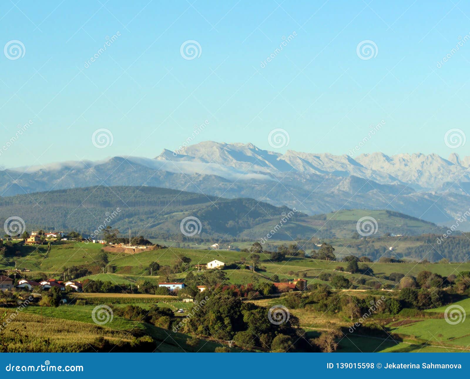 picos de europa mountain range along the coastal camino de santiago, northern st. james way, spain