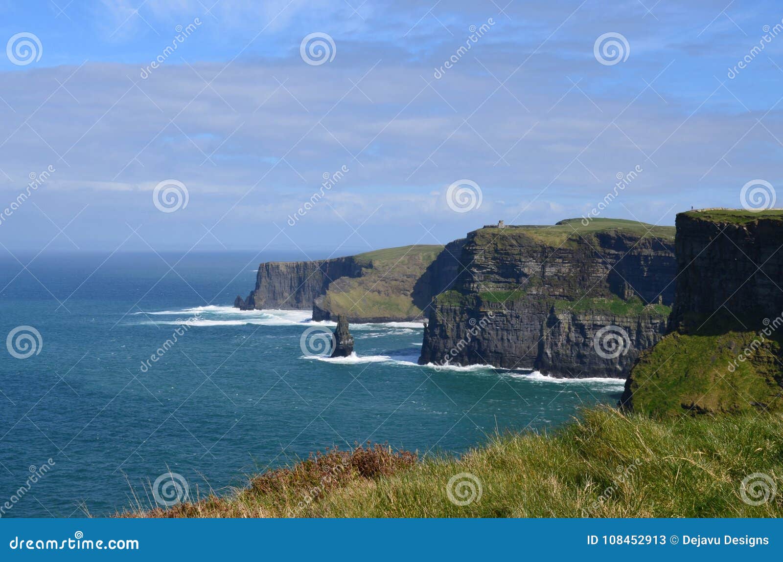 breathtaking view of the landscape of the cliffs of moher