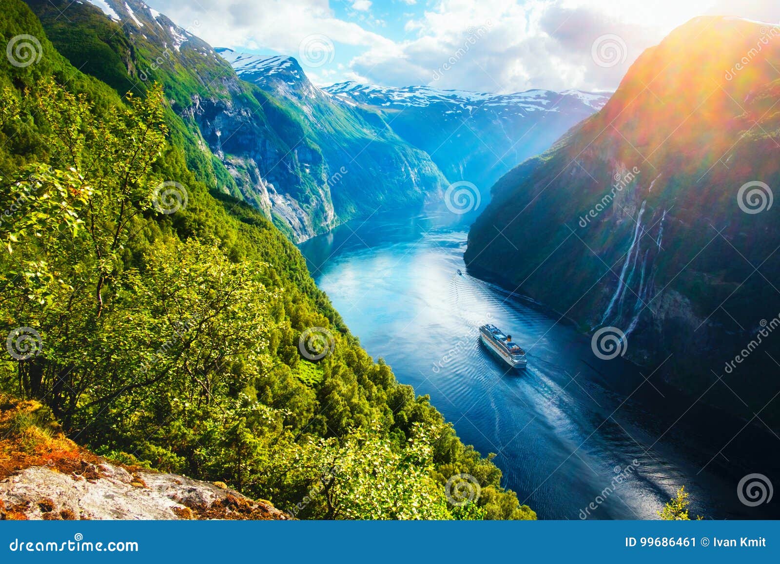 breathtaking view of sunnylvsfjorden fjord