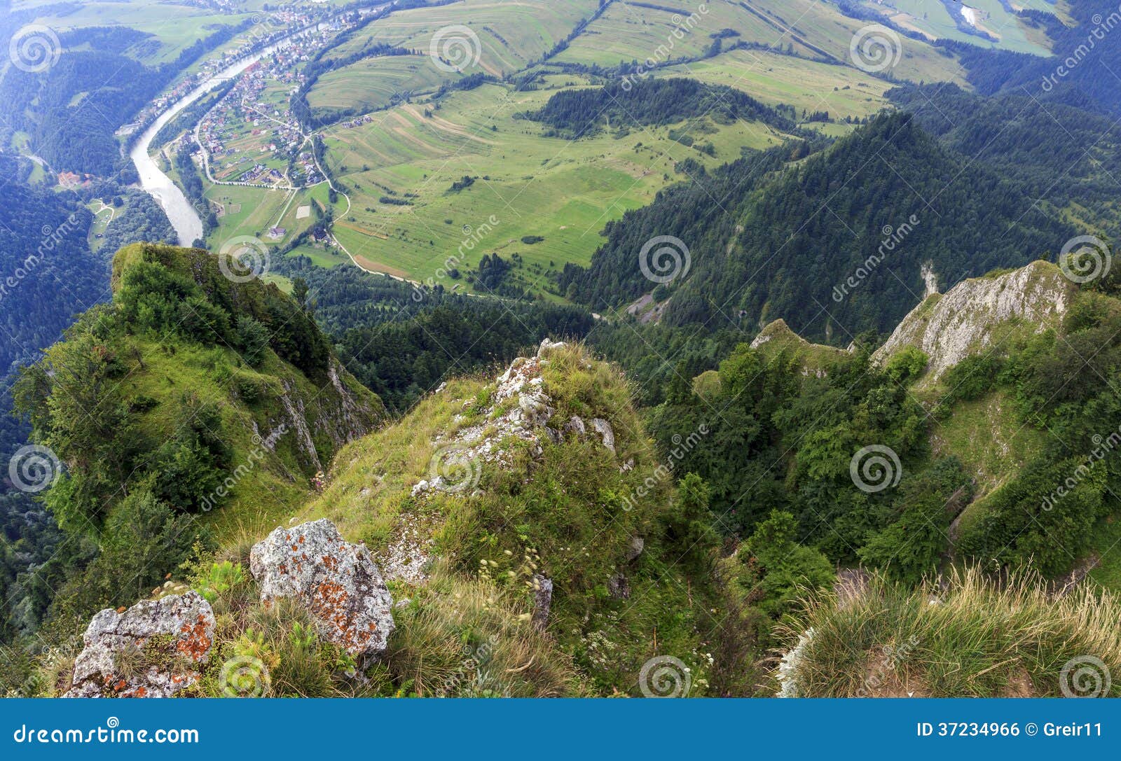 breathtaking view from three crown mountain, pieniny