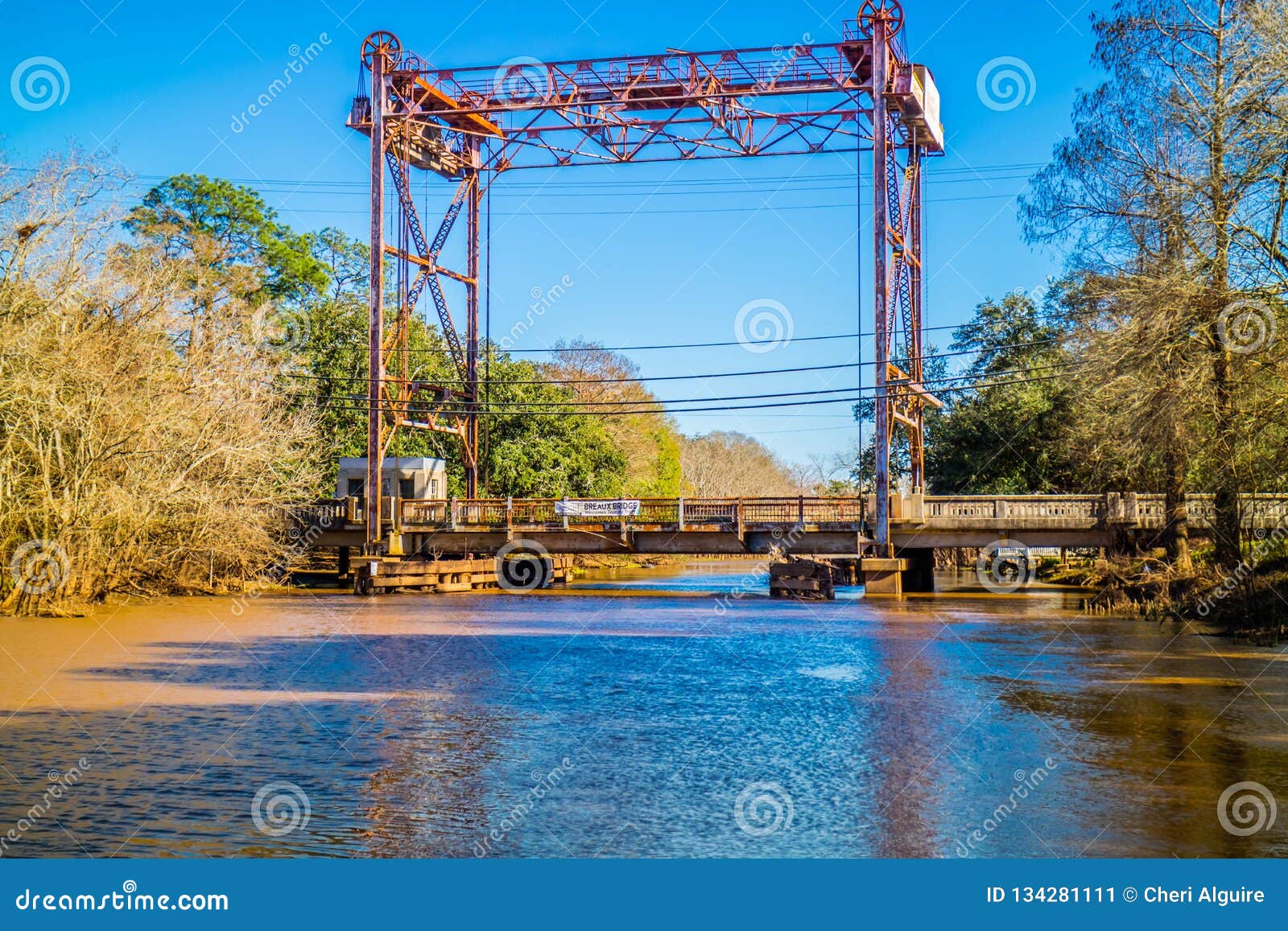 A Breaux Bridge in St. Martin Parish, Louisiana Stock Image - Image of