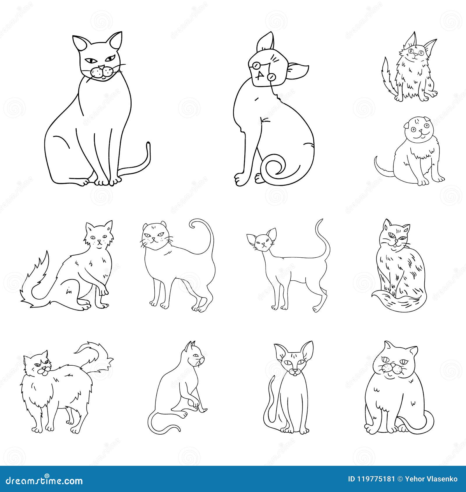 cat icon  Outline Icons ~ Creative Market