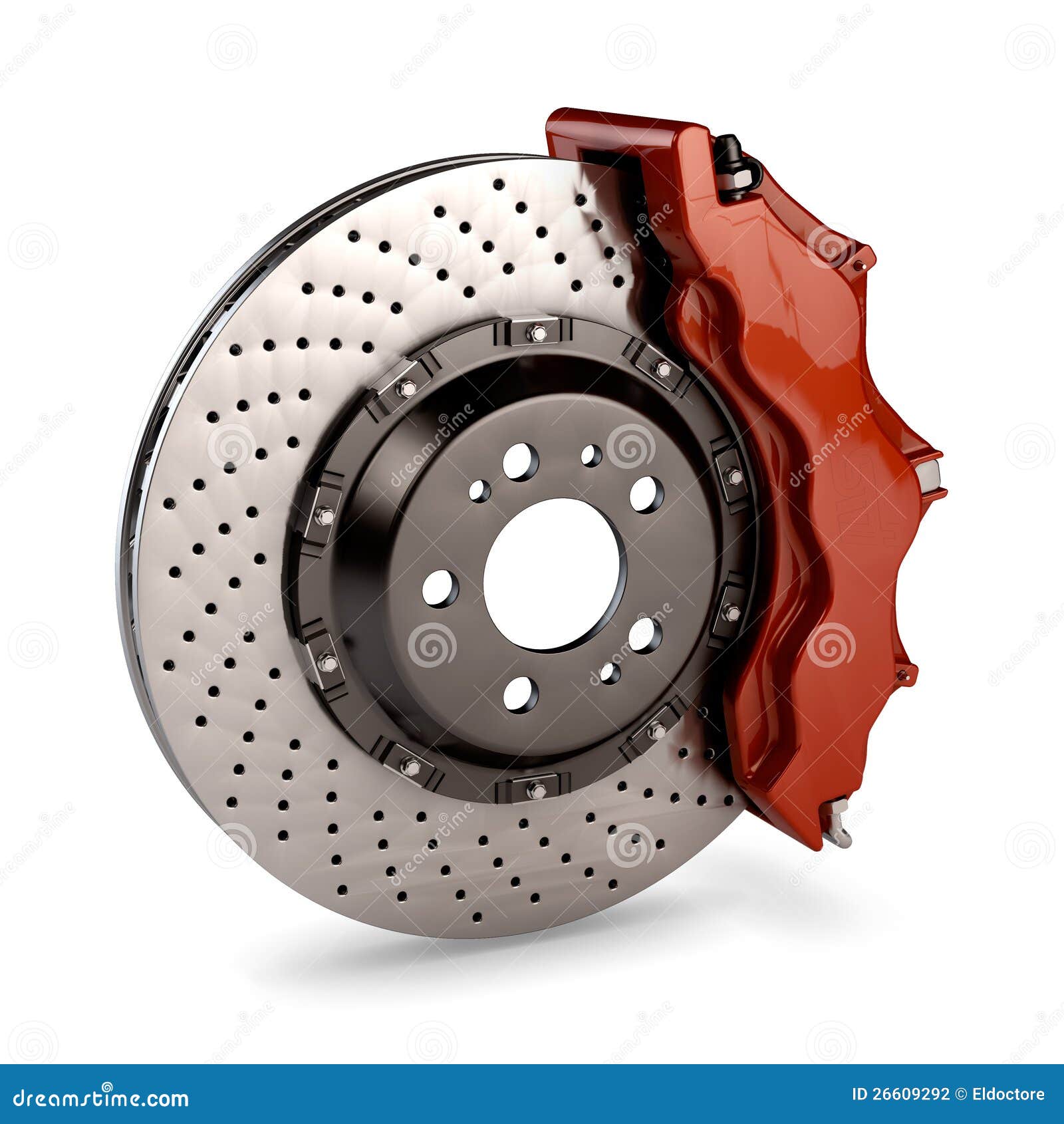 Bremsen-Platte Und Roter Schieber Von Einem Laufenden Auto Stock Abbildung  - Illustration von metall, bremsen: 26609292