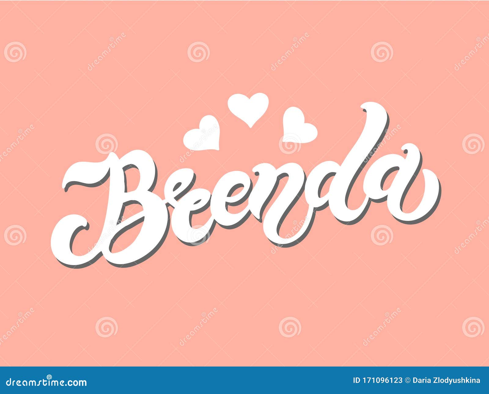 brenda. woman`s name. hand drawn lettering