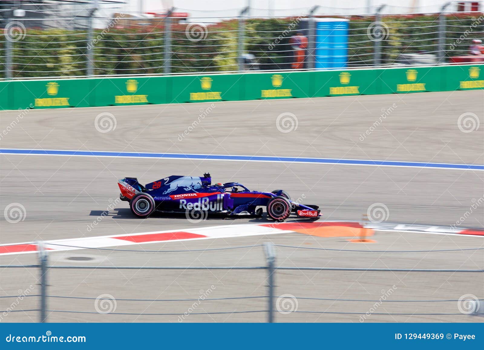 Brendon Hartley of Red Bull Rosso Honda. Formula Sochi Editorial Stock Image - Image of racing, driving: 129449369