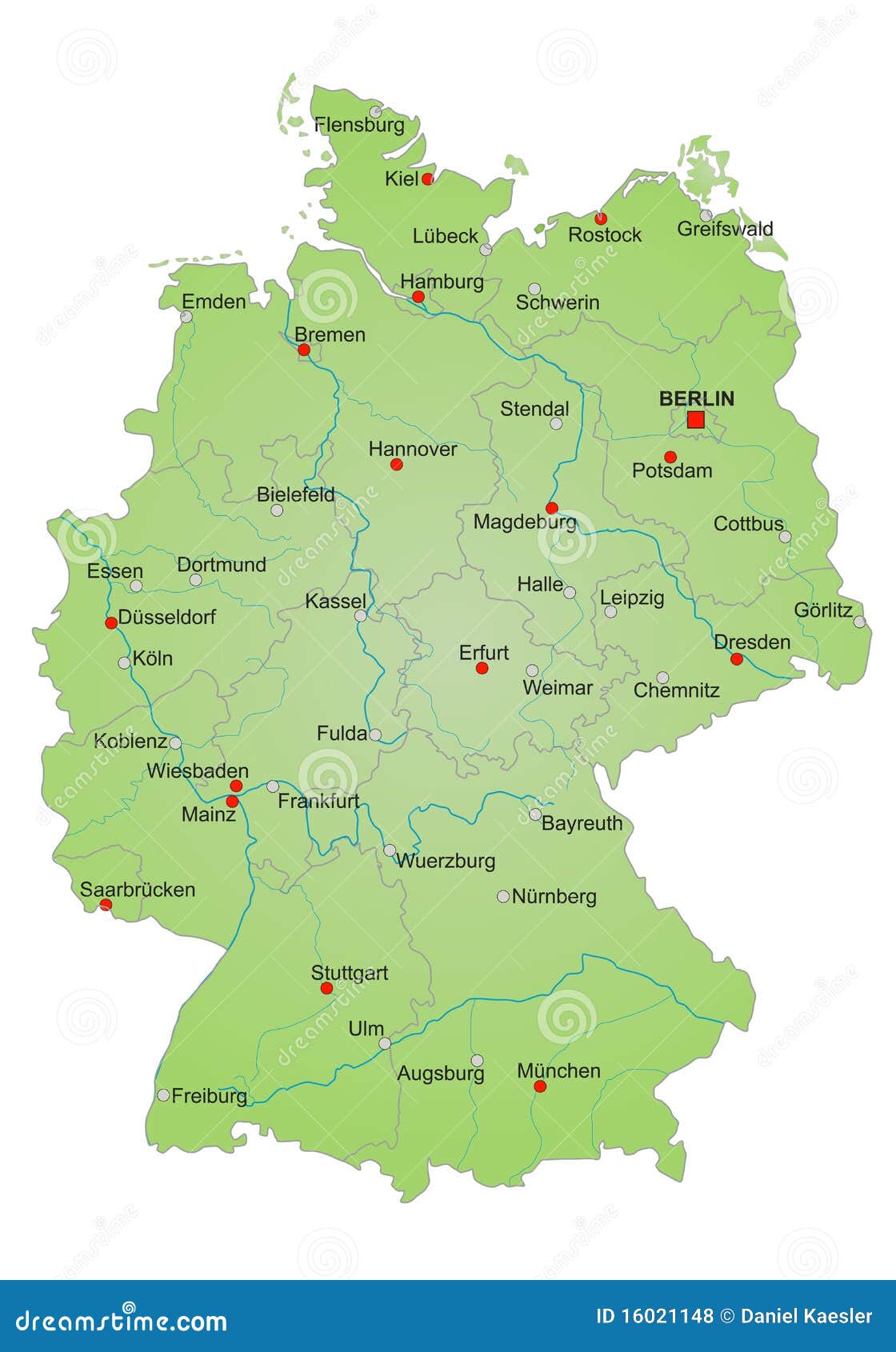 Breng Duitsland In Kaart Vector Illustratie. Illustration Of Samenvatting - 16021148
