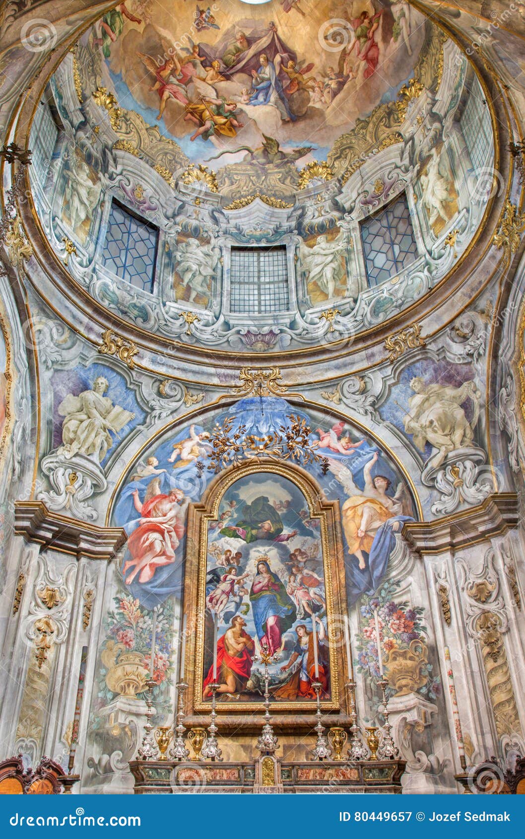Brescia Italy May 22 16 The Immaculate Chapel In Church Chiesa Di San Francesco D Assisi With Immaculate Altar Stock Image Image Of Saint Lombardy