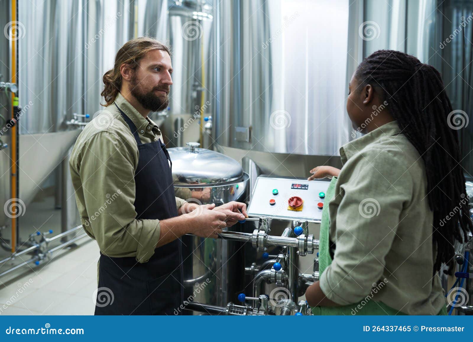 Brewery Manager Talking To Employee Stock Image Image of explain