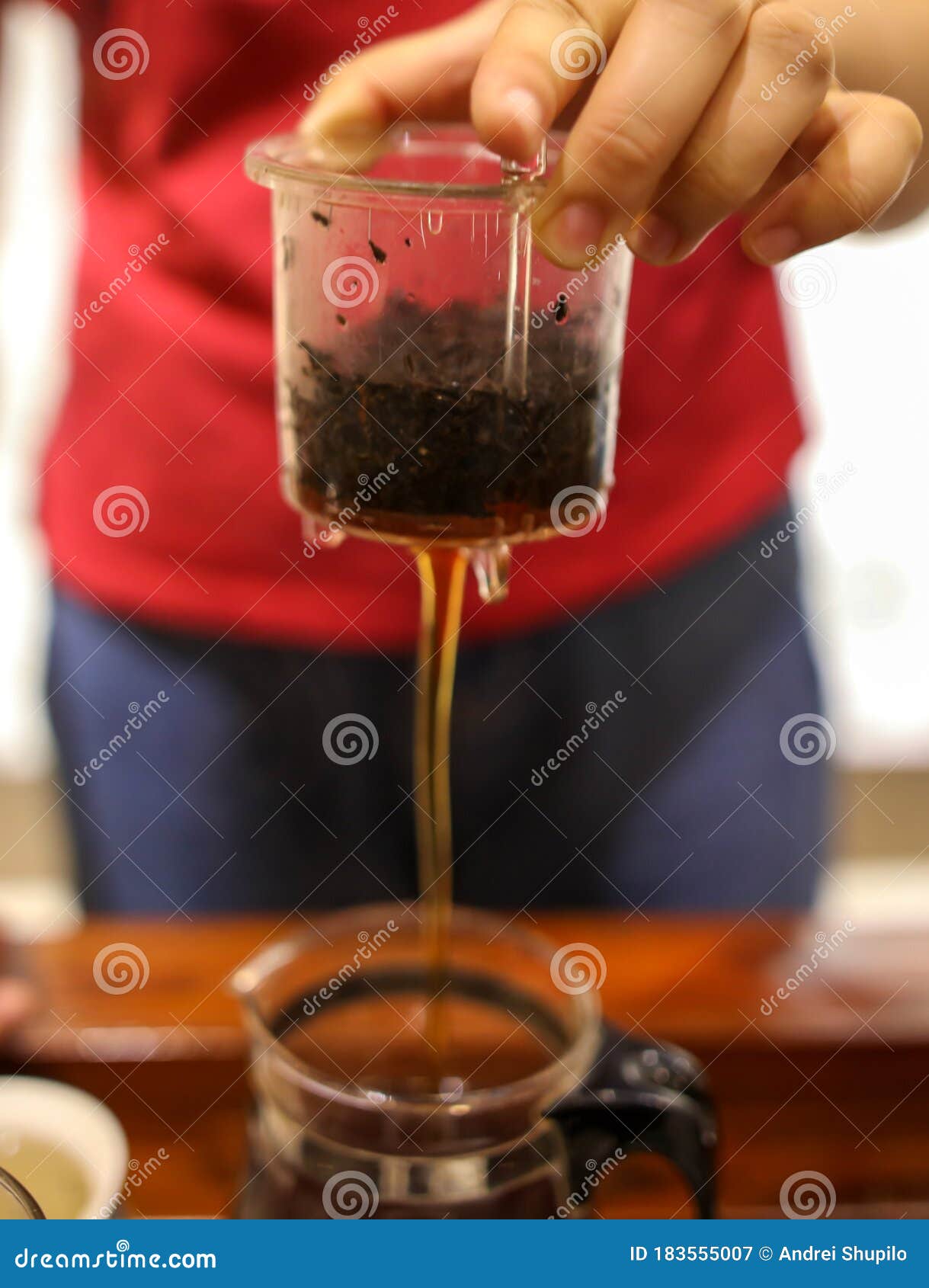 Brewing Chinese Tea from the Tea Leaves Stock Image Image of drink