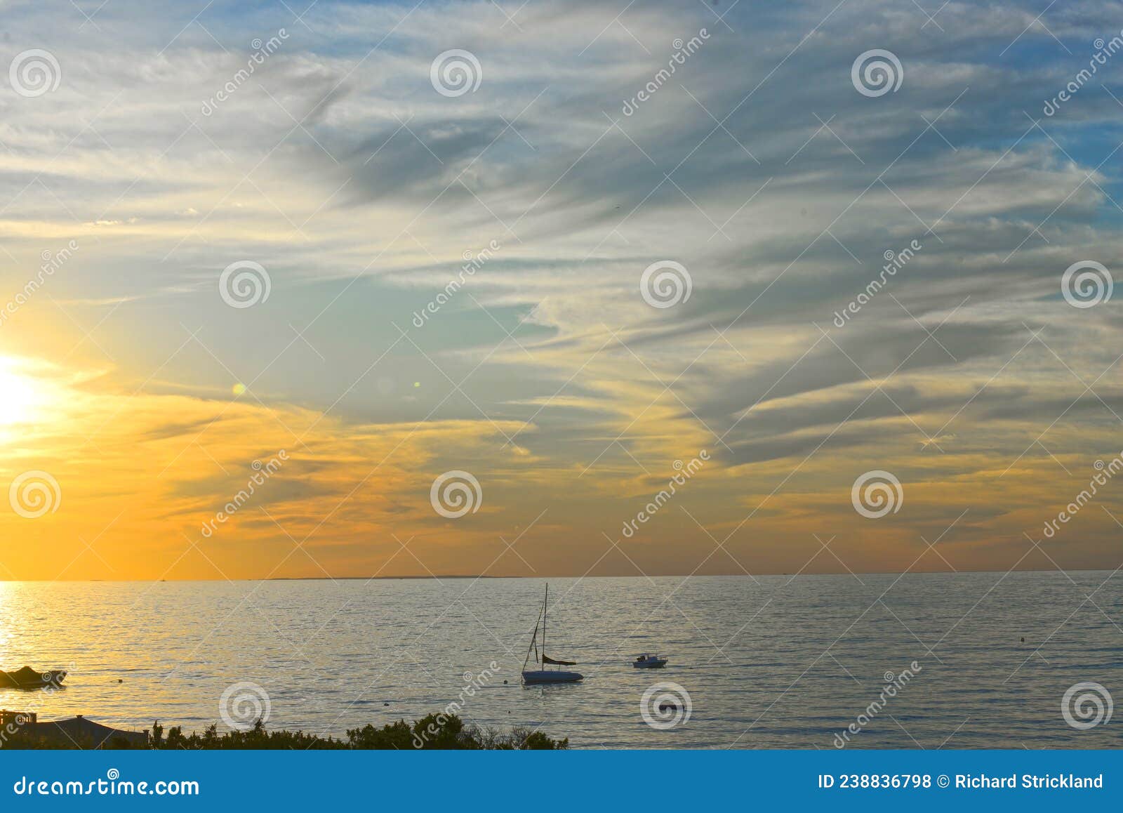 serene evening on cape cod in brewster massachusetts beach