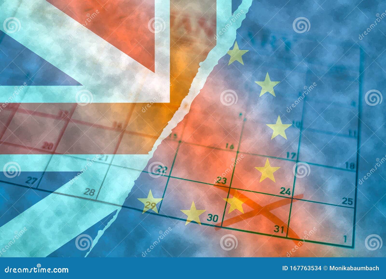 Brexit Concept with Calendar with Exit Deadline Date January 31st 2020