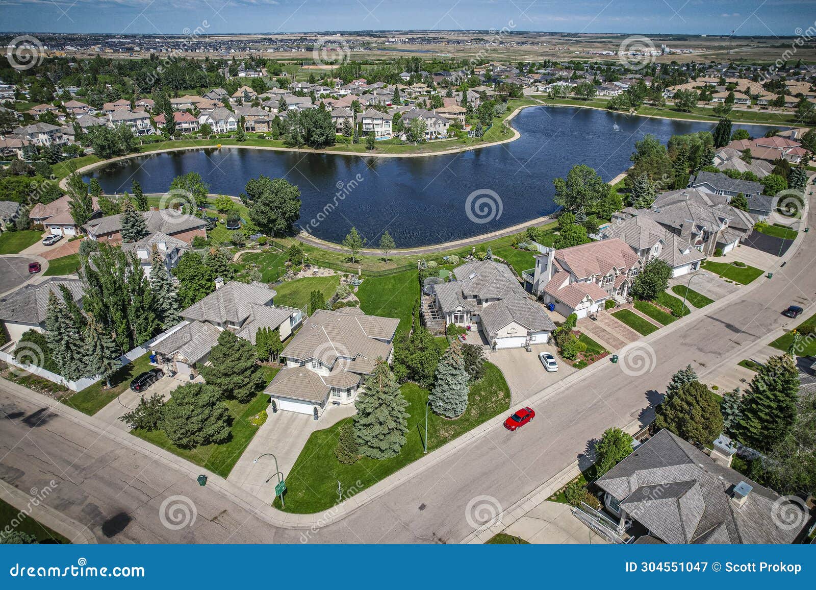 briarwood neighborhood aerial view in saskatoon