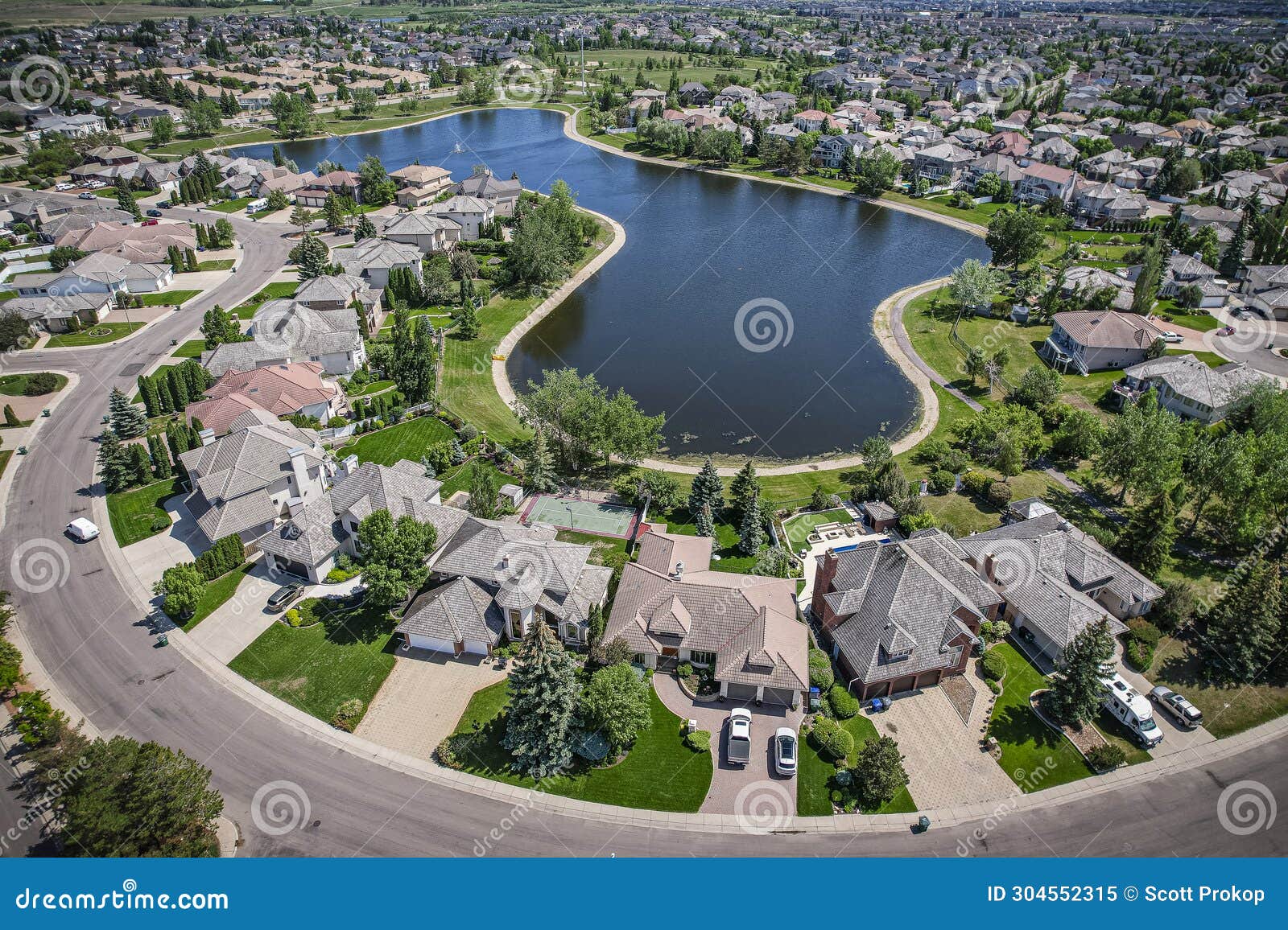 briarwood neighborhood aerial view in saskatoon