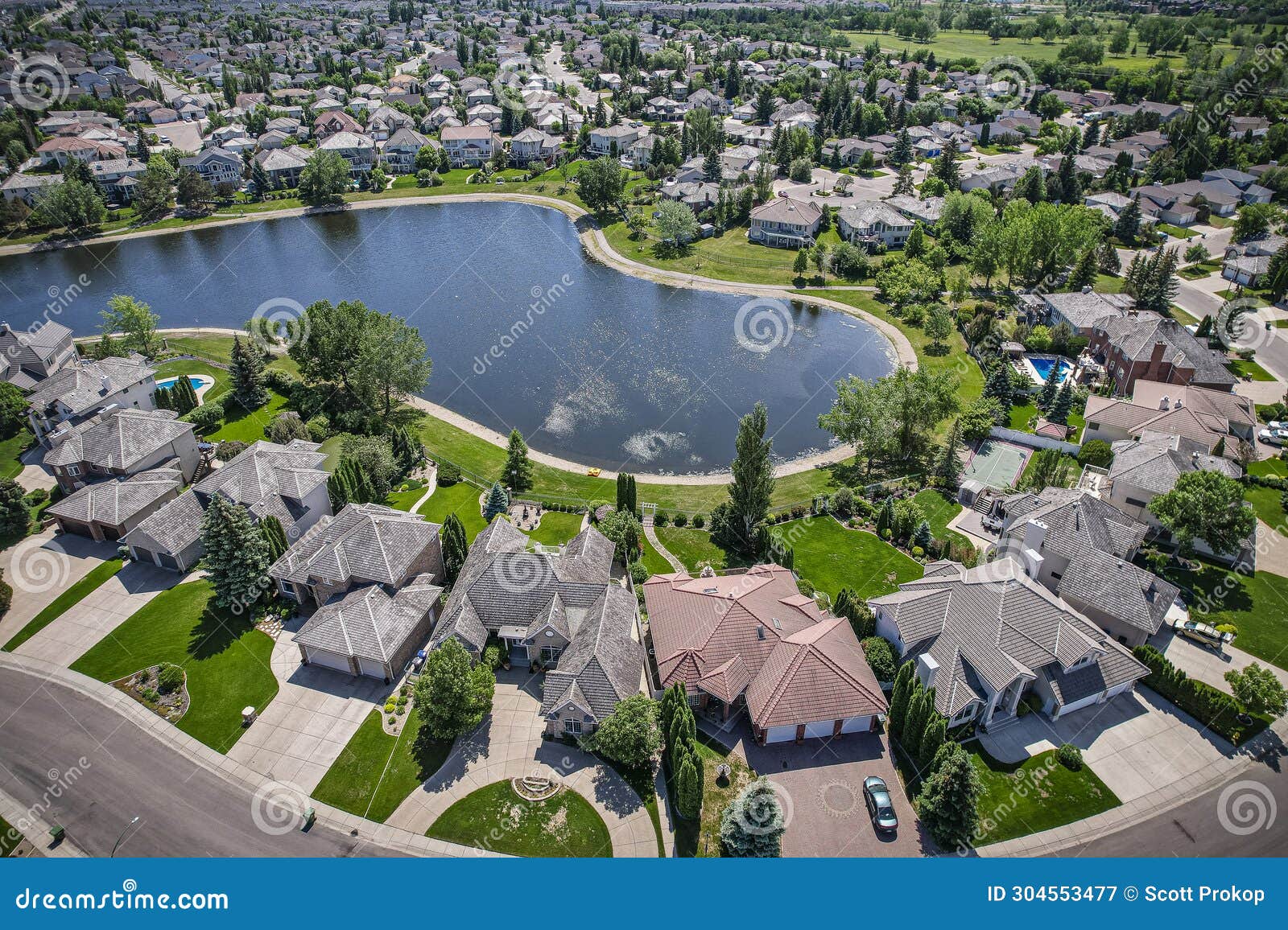 briarwood neighborhood aerial view in saskatoon