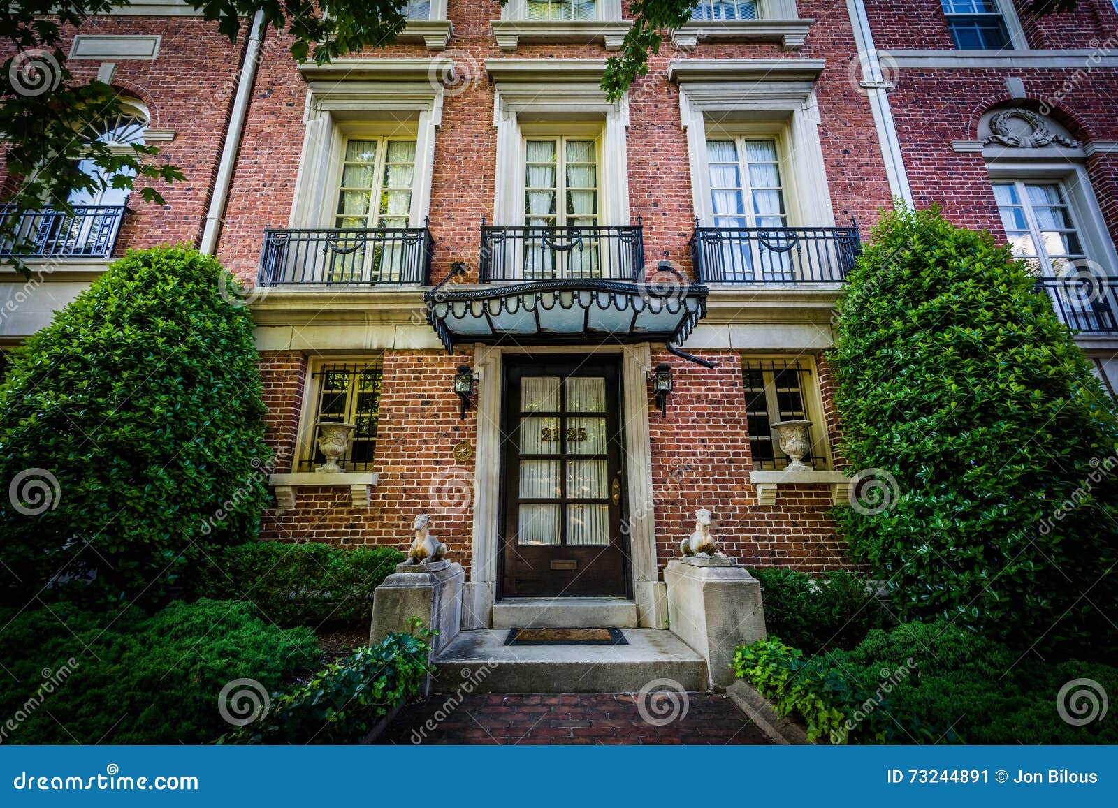 Brick Apartment Buildings in Washington, DC. Stock Image Image of