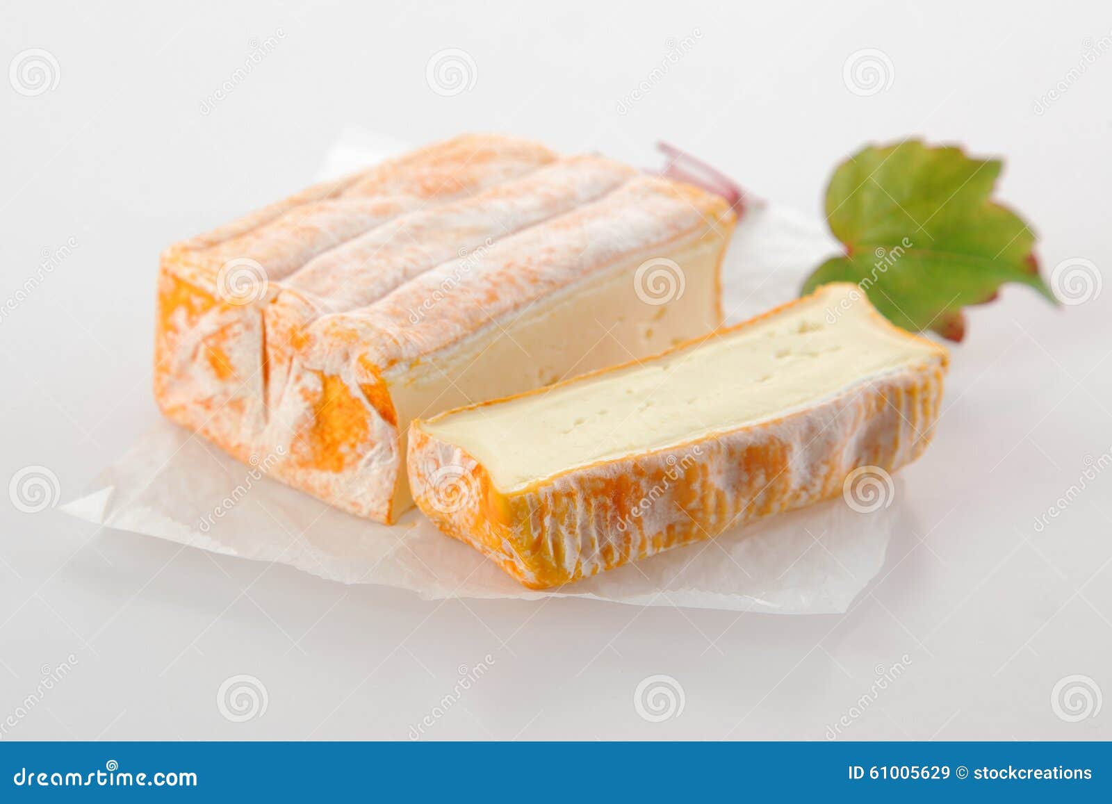 brick of aromatic soft french cheese