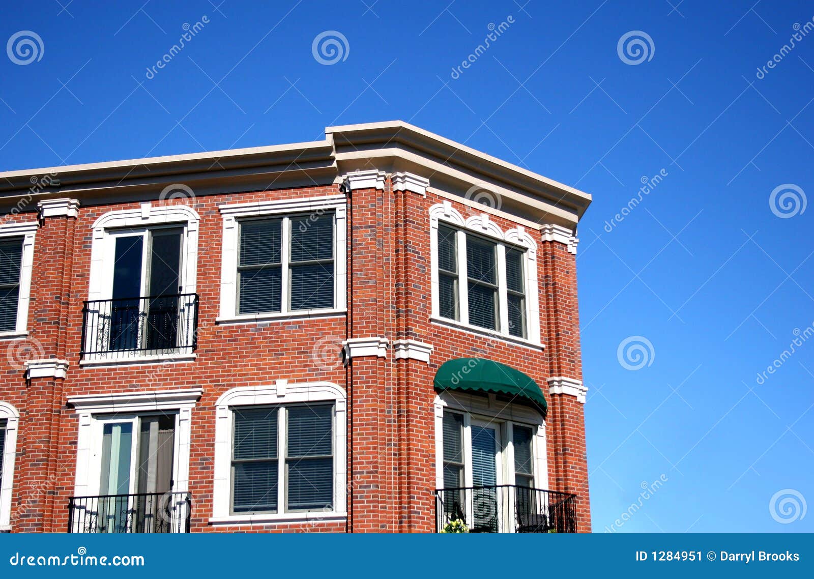 Brick and Awnings 2 stock image. Image of warehouse, awning 1284951