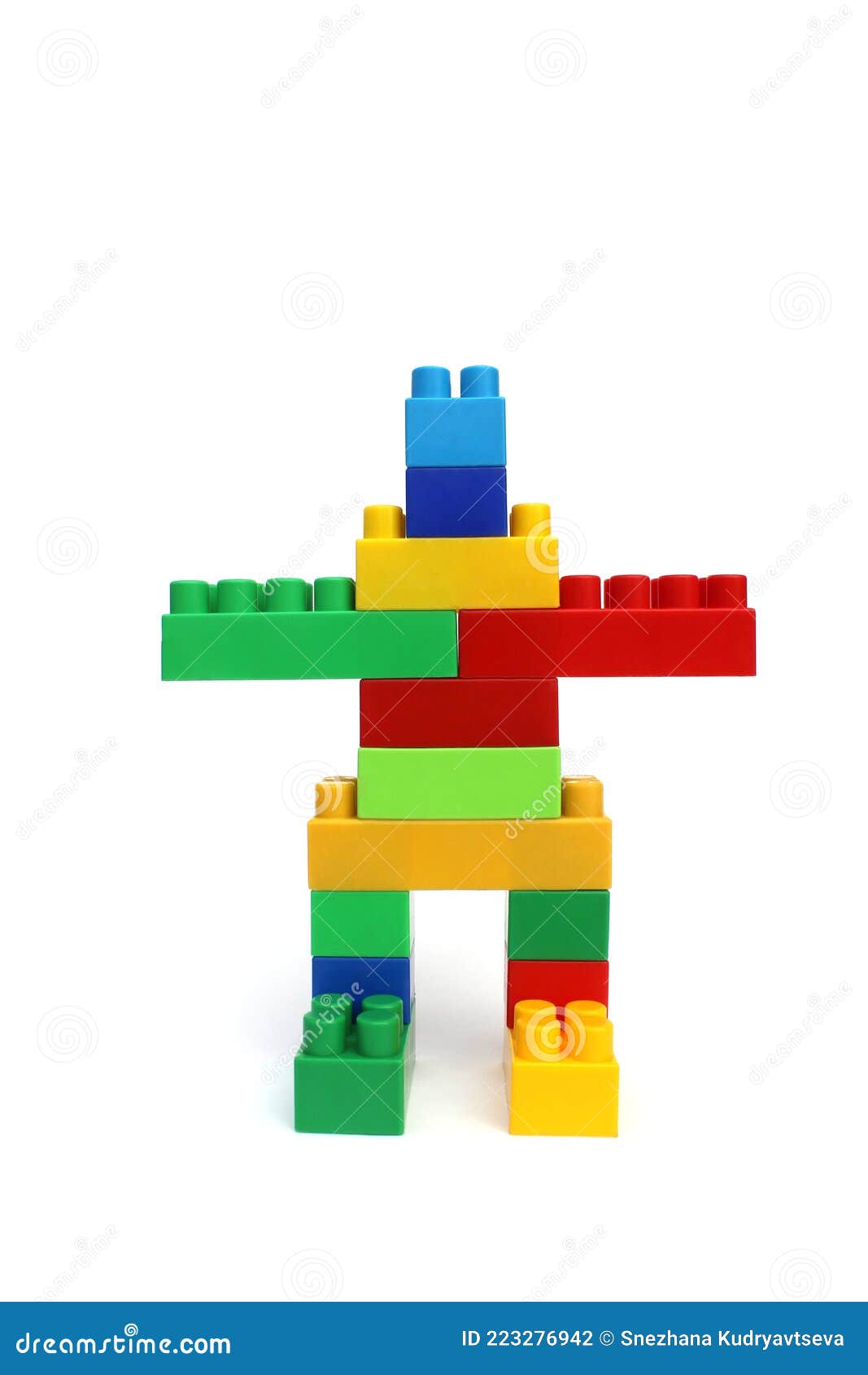 tredobbelt Forvent det intellektuel From a Bright Multicolored Constructor Built a Robot on a White Isolated  Background Stock Photo - Image of build, built: 223276942